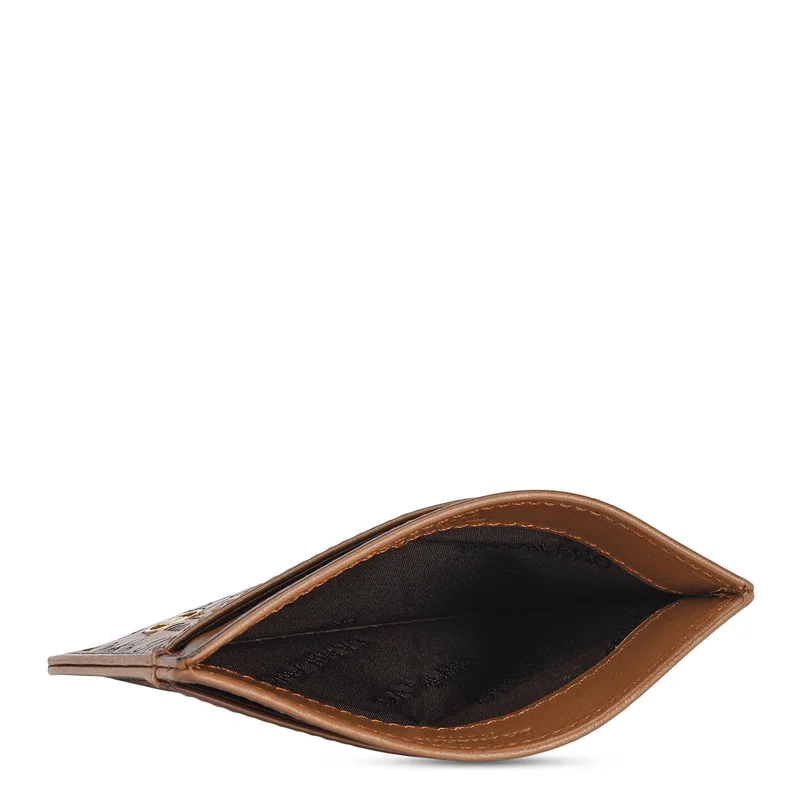 Da Milano Con 9 Slots Leather Card Case - Cognac  | Best Price UAE